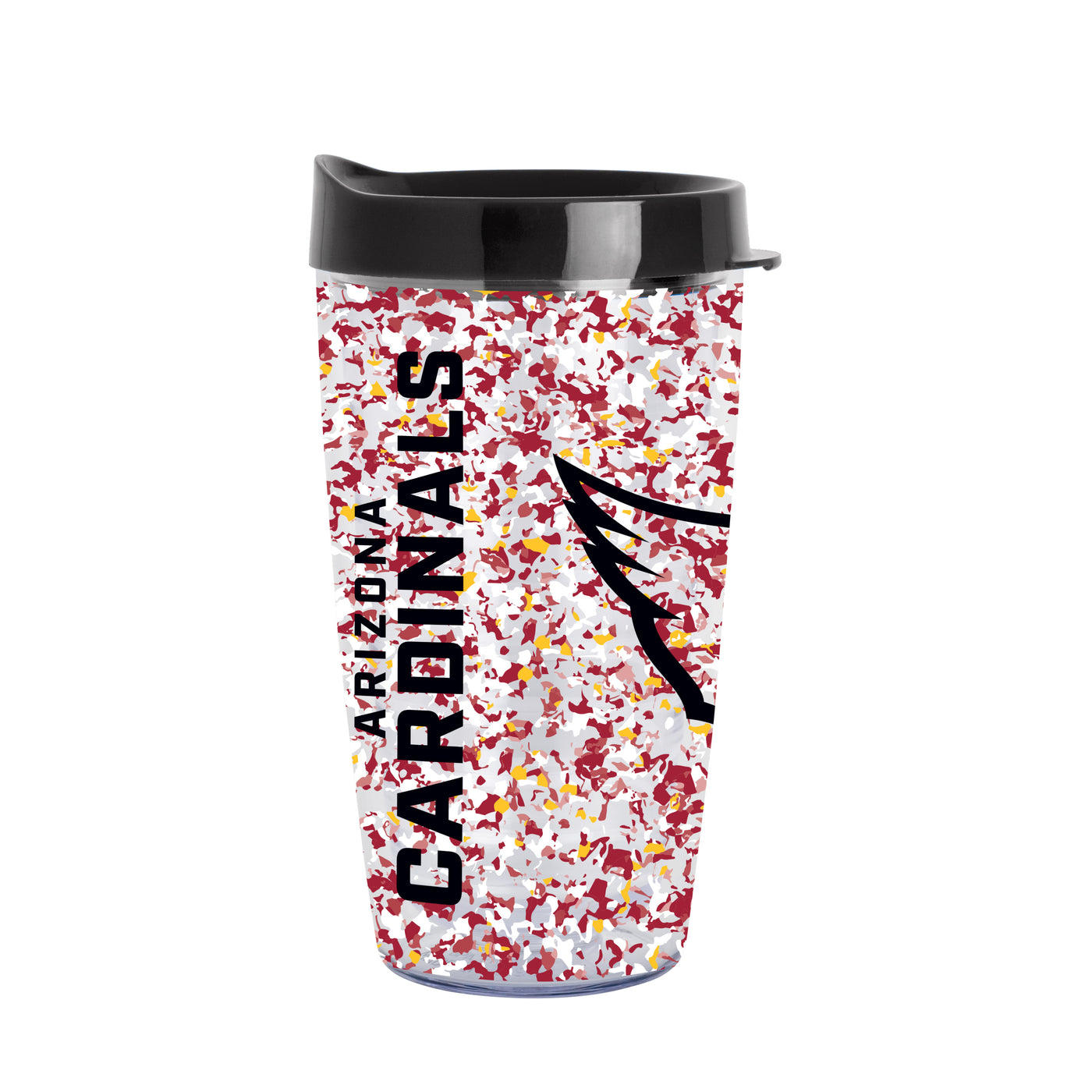 Arizona Cardinals 16oz Terrazzo Dbl Wall Clear Tumbler