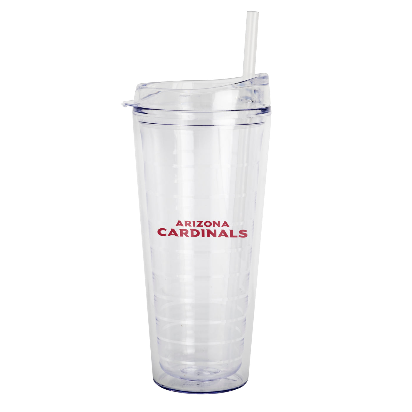 Arizona Cardinals 22oz Flipside Dbl Wall Clear Tumbler