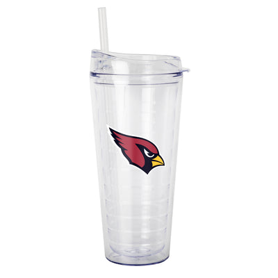 Arizona Cardinals 22oz Flipside Dbl Wall Clear Tumbler