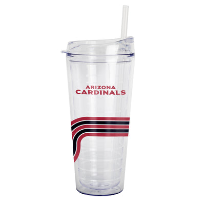 Arizona Cardinals 22oz Waves Dbl Wall Clear Tumbler