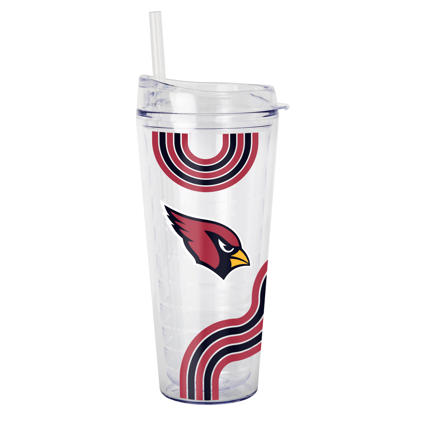 Arizona Cardinals 22oz Waves Dbl Wall Clear Tumbler