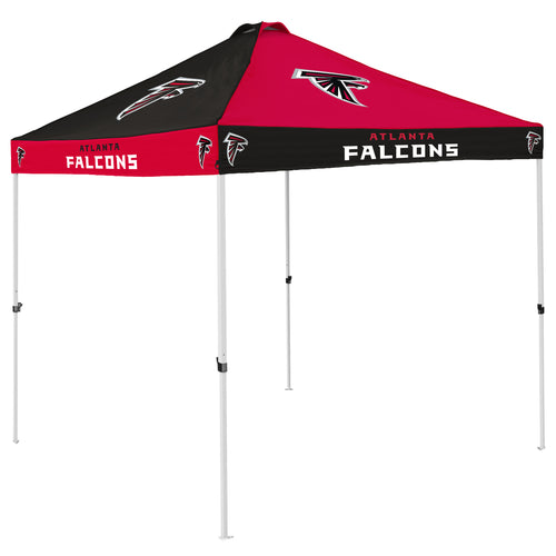 Atlanta Falcons checkerboard canopy shelter by Logo Brands, featuring team colors and a sturdy design for outdoor events.