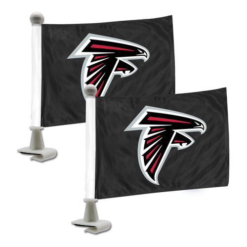 NFL Atlanta Falcons auto flag featuring team logo and colors, perfect for displaying passion for the Atlanta Falcons.