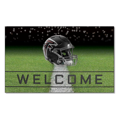 NFL Atlanta Falcons crumb rubber door mat with team logo, durable mat for indoor or outdoor use.