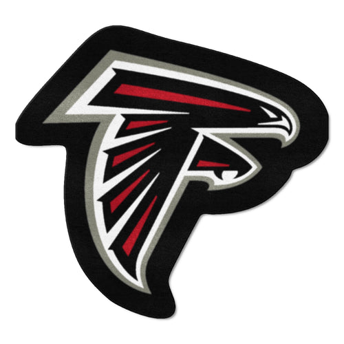 NFL Atlanta Falcons mascot mat by Logo Brands featuring a colorful Falcons mascot design on a durable mat surface.