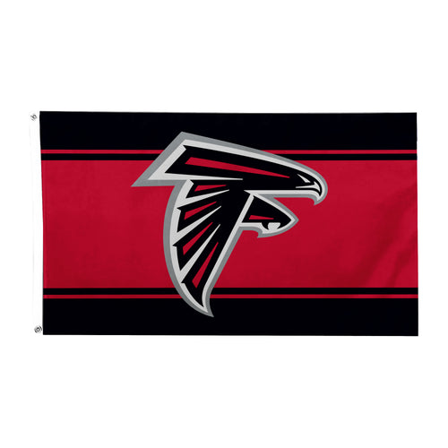 Atlanta Falcons 3' x 5' home flag by Logo Brands, featuring team logo and colors suitable for display or outdoor use.
