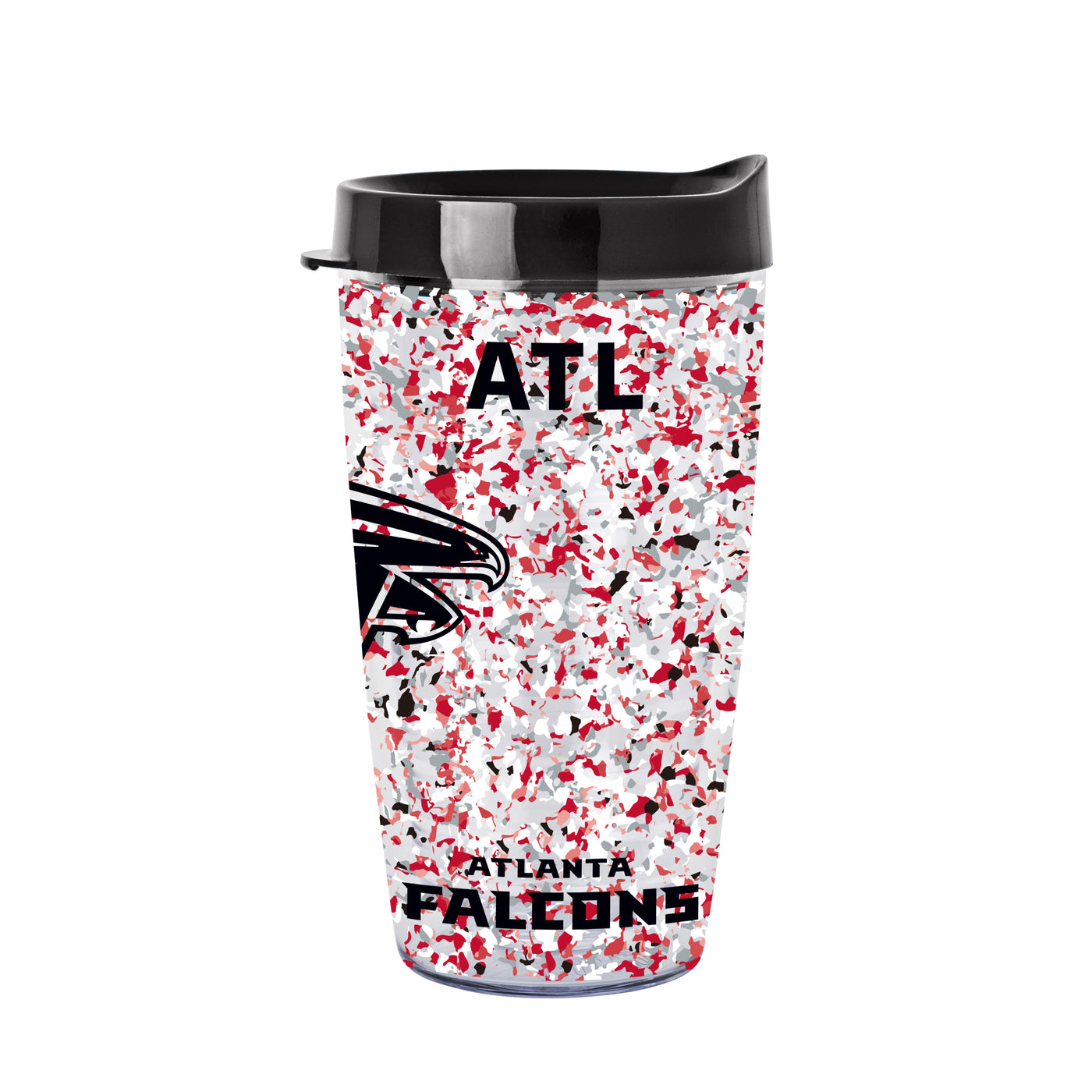 Atlanta Falcons 16oz Terrazzo Dbl Wall Clear Tumbler