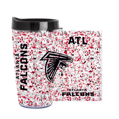 Atlanta Falcons 16oz Terrazzo Dbl Wall Clear Tumbler