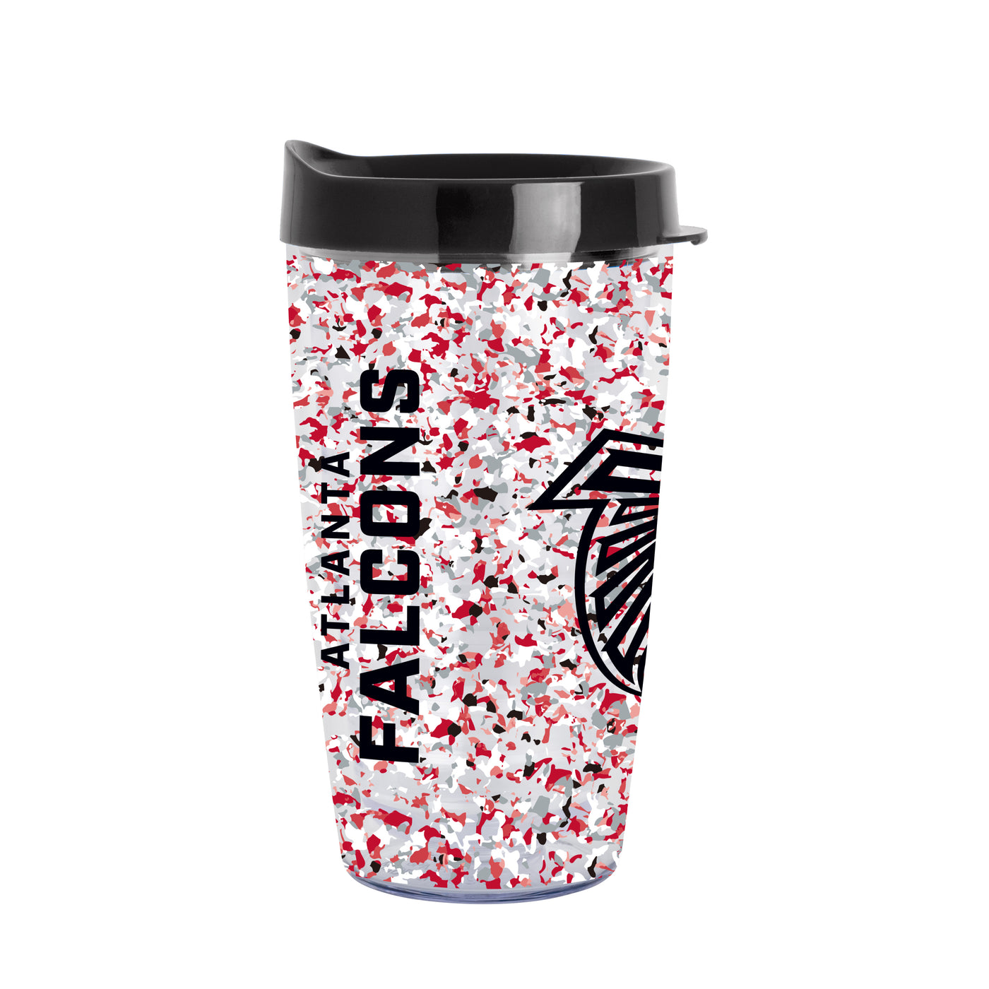 Atlanta Falcons 16oz Terrazzo Dbl Wall Clear Tumbler