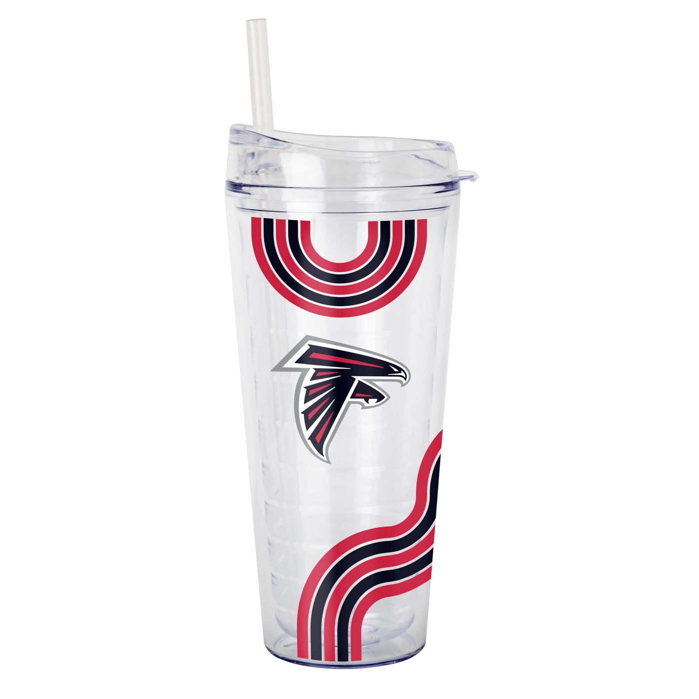 Atlanta Falcons 22oz Waves Dbl Wall Clear Tumbler