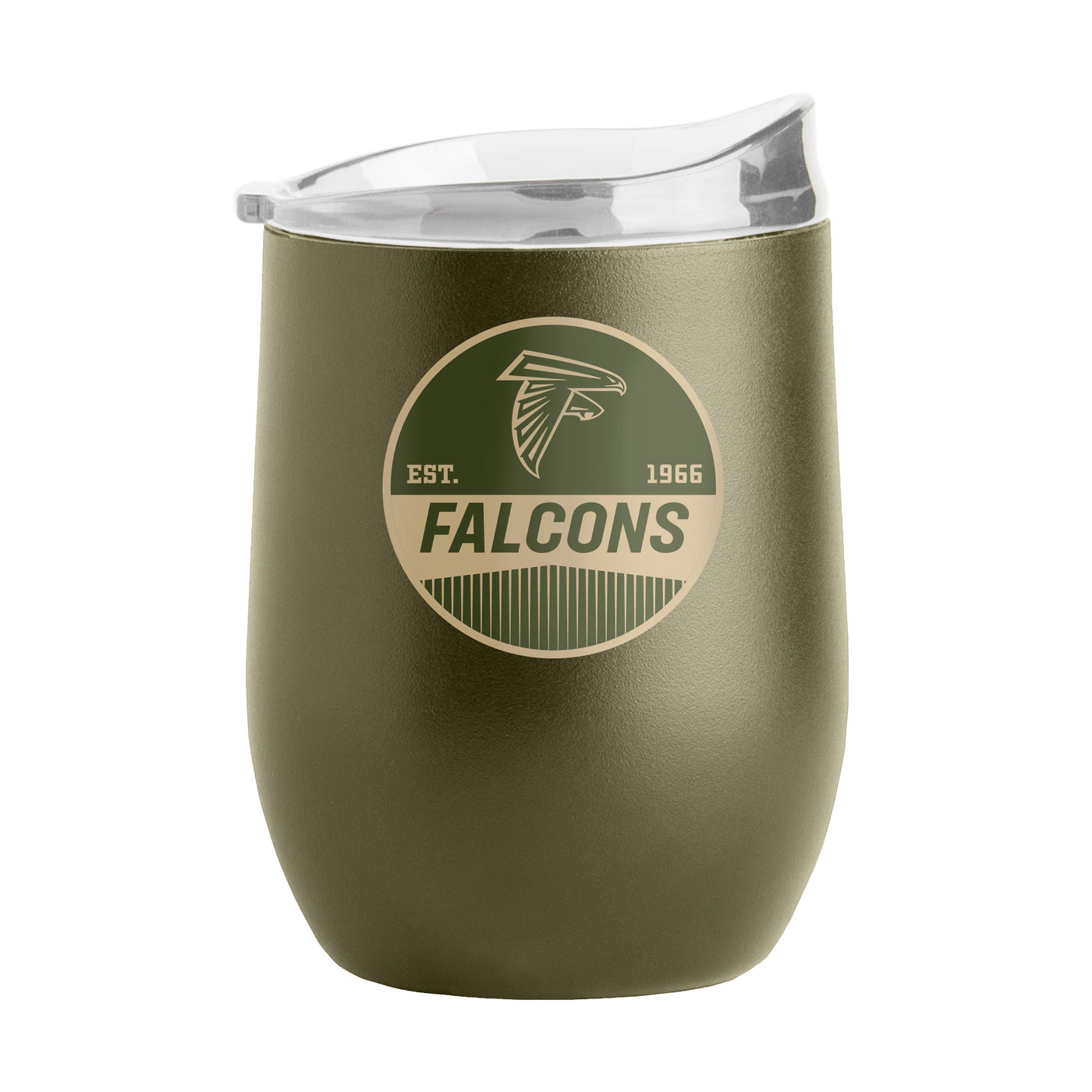 Atlanta Falcons 16oz Badge Powder Coat Curved Beverage - Logo Brands
