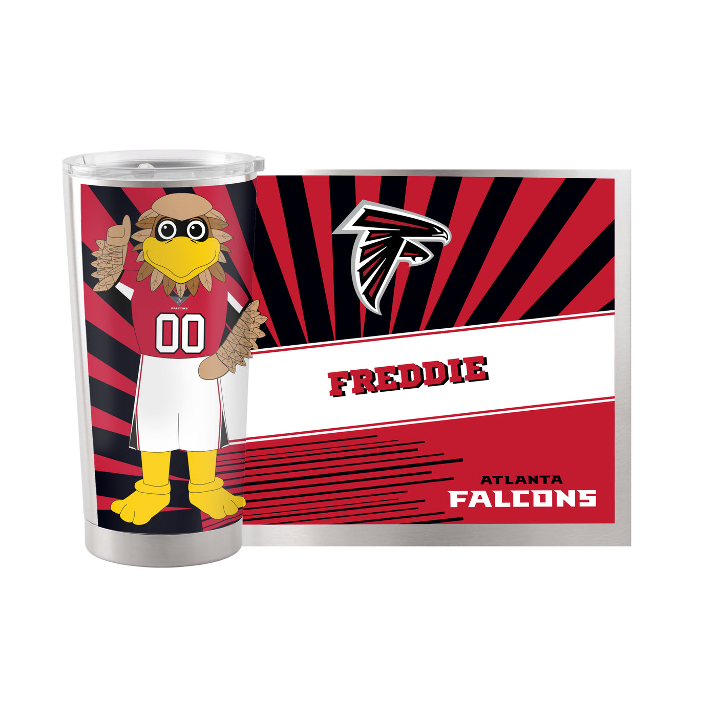 Atlanta Falcons 20oz Mascot Stainless Steel Tumbler - Logo Brands