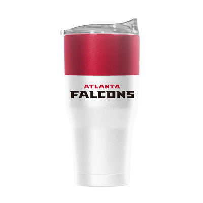 Atlanta Falcons 30oz Colorblock White Powder Coat Tumbler