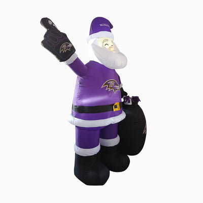 Baltimore Ravens Santa Claus Yard Inflatable - Logo Brands