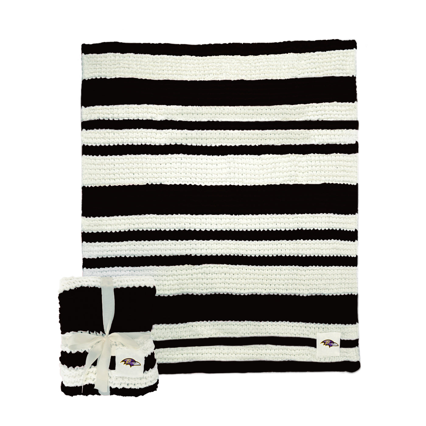 Baltimore Ravens Cable Knit Throw 50x60
