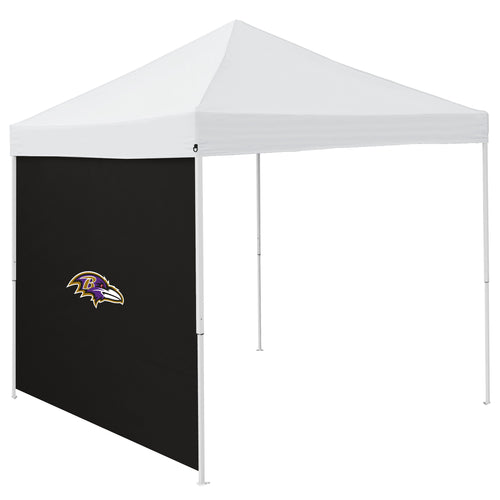 Baltimore Ravens 9x9 side panel for shelter by Logo Brands, showing the team logo on durable outdoor fabric.