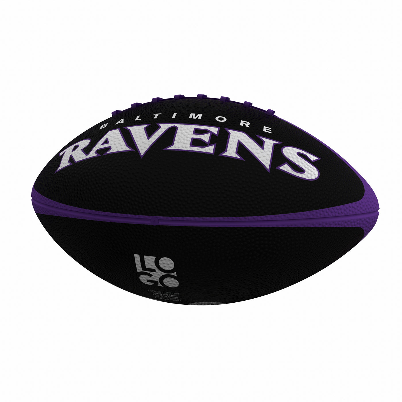 Baltimore Ravens Pinwheel Logo Junior-Size Rubber Football - Logo Brands