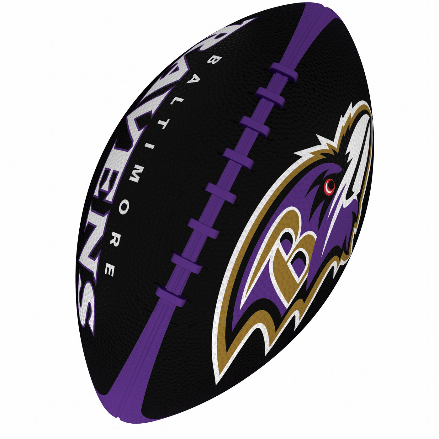 Baltimore Ravens Pinwheel Logo Junior-Size Rubber Football - Logo Brands