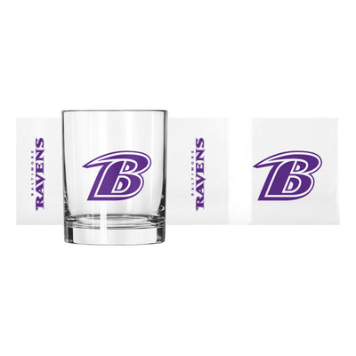 Baltimore Ravens 14oz Gameday Rocks Glass