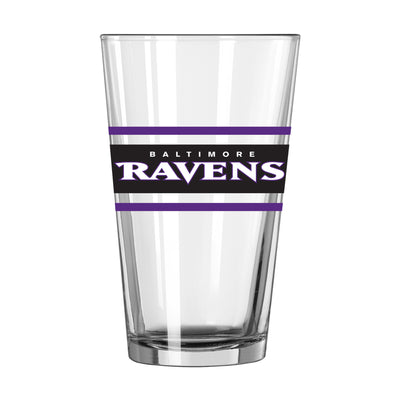 Baltimore Ravens 16oz Stripe Pint Glass
