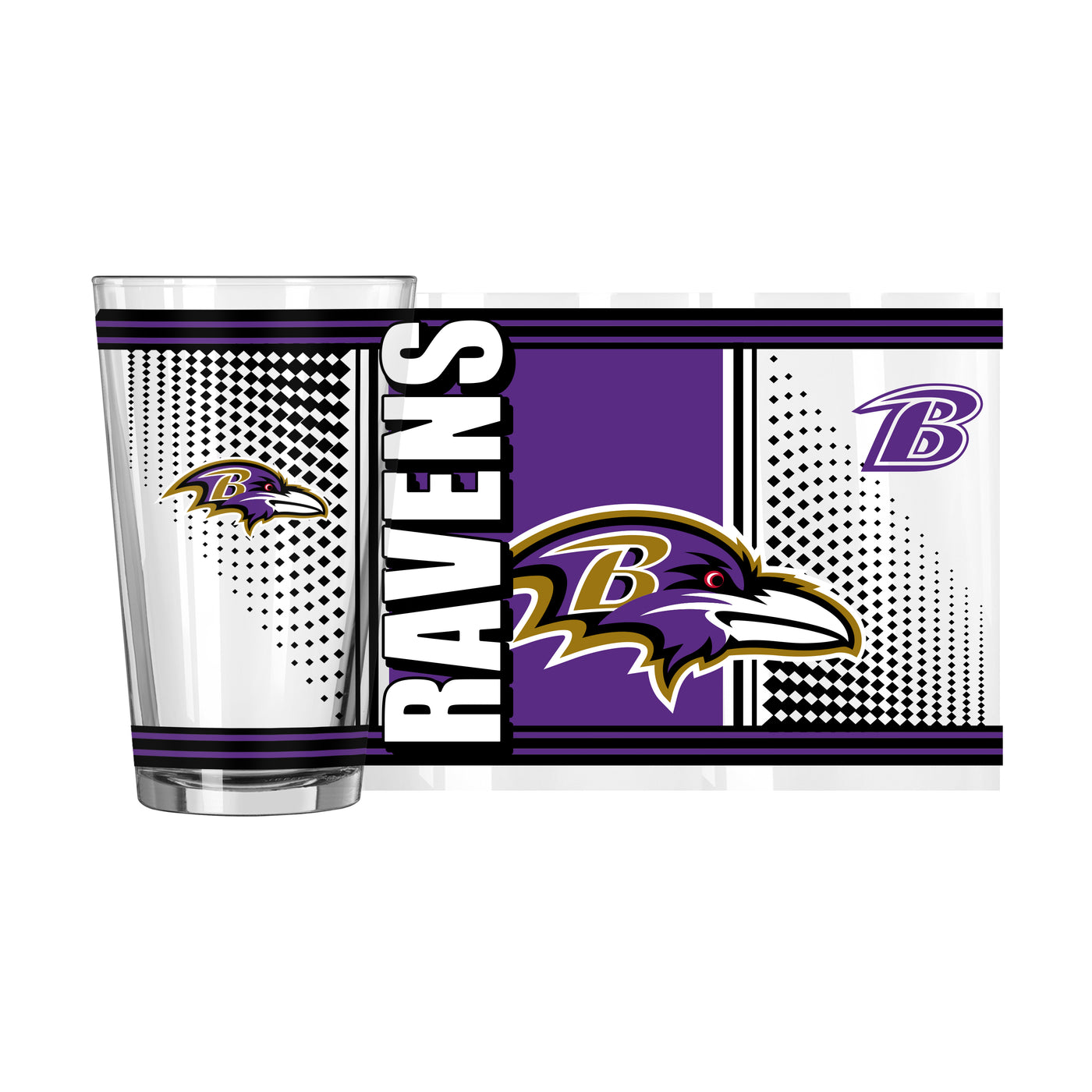 Baltimore Ravens 16oz Hero Pint Glass