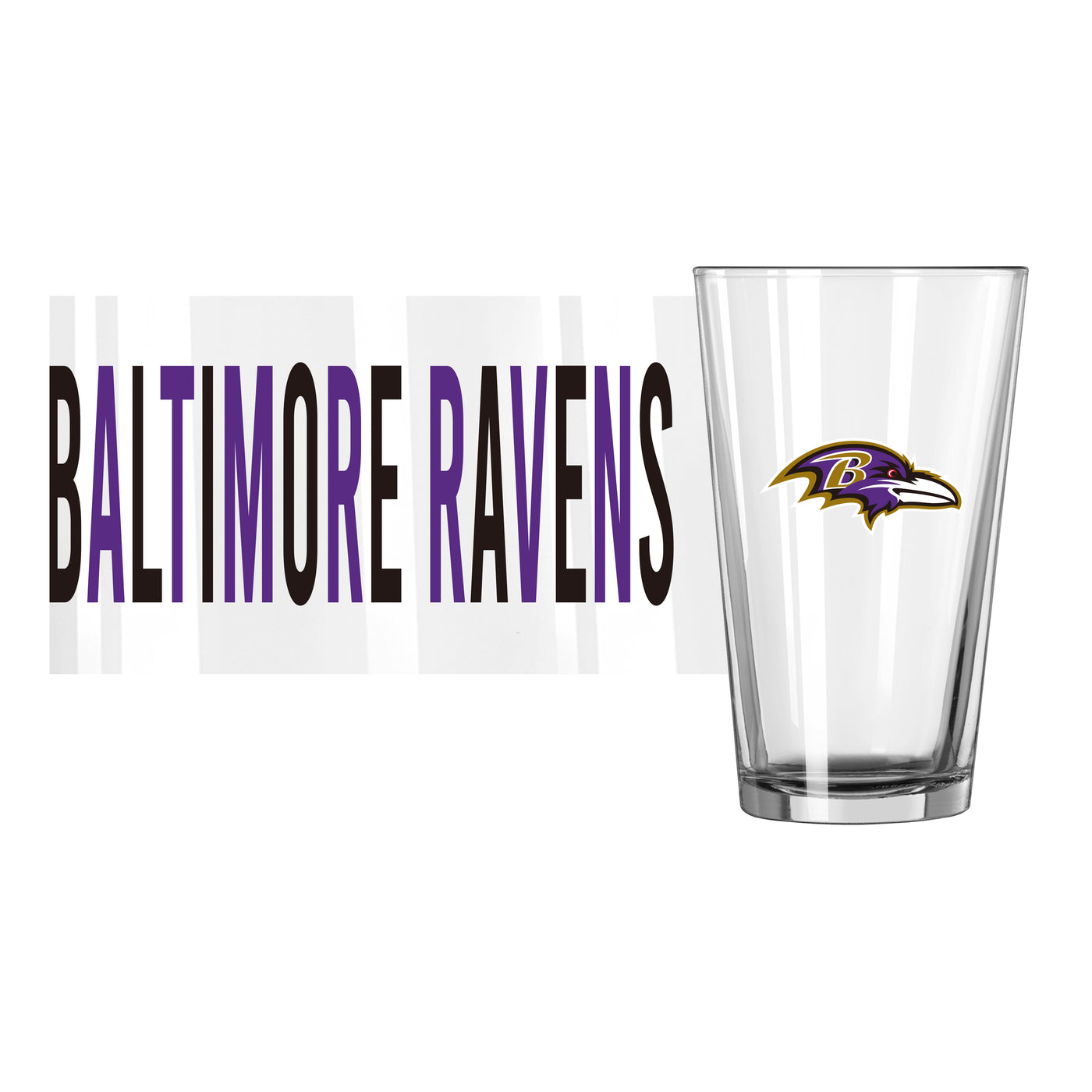 Baltimore Ravens 16oz Overtime Pint Glass