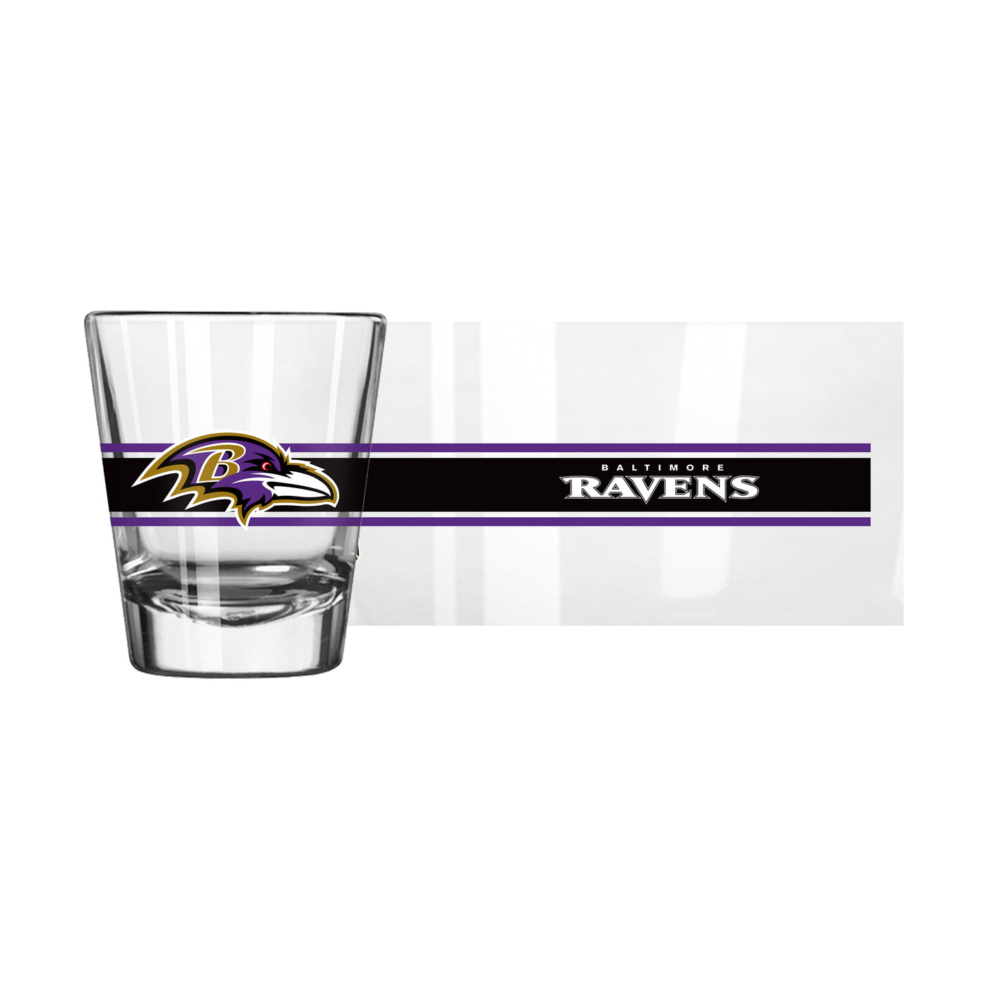 Baltimore Ravens 2oz Stripe Shot Glass