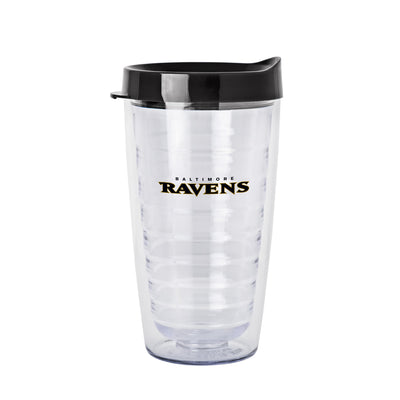 Baltimore Ravens 16oz Flipside Dbl Wall Clear Tumbler