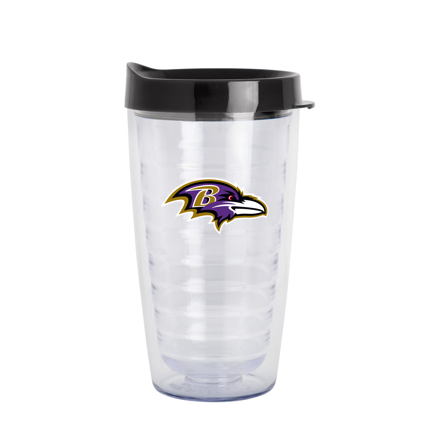 Baltimore Ravens 16oz Flipside Dbl Wall Clear Tumbler