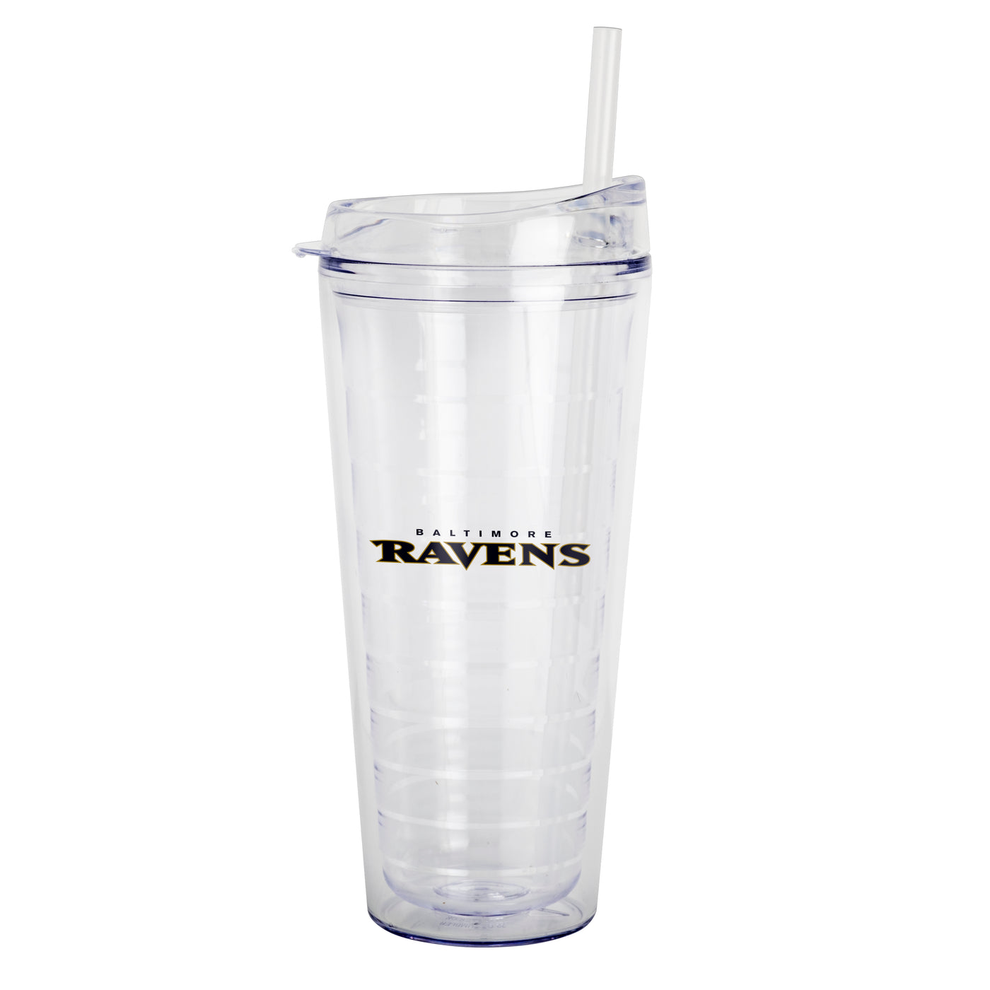 Baltimore Ravens 22oz Flipside Dbl Wall Clear Tumbler