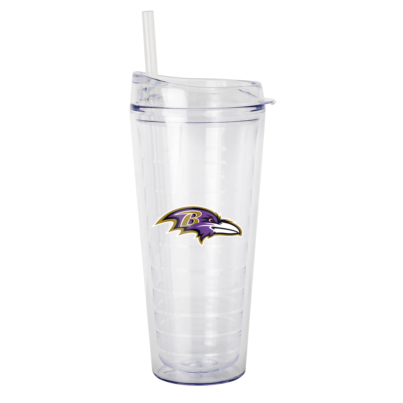 Baltimore Ravens 22oz Flipside Dbl Wall Clear Tumbler