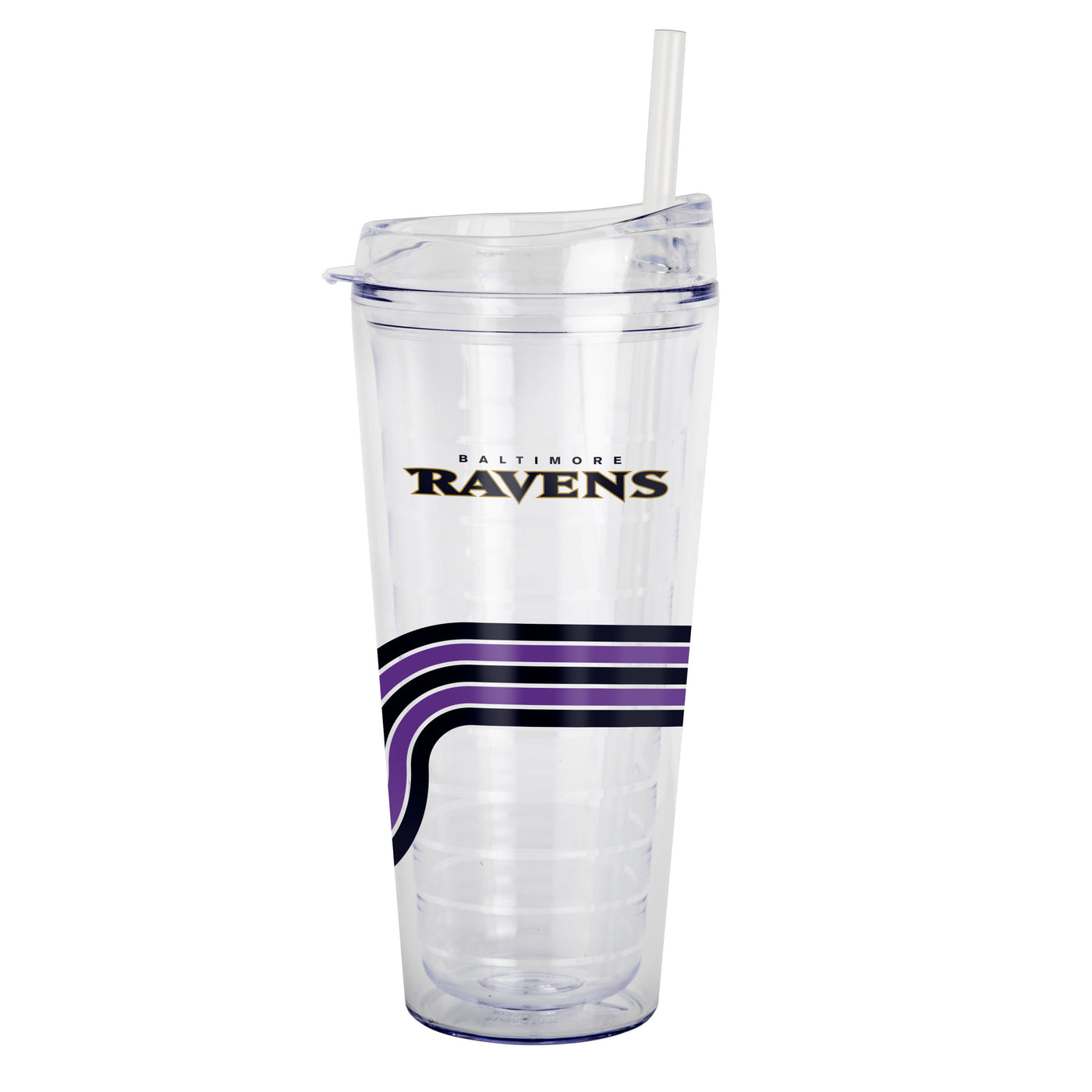 Baltimore Ravens 22oz Waves Dbl Wall Clear Tumbler