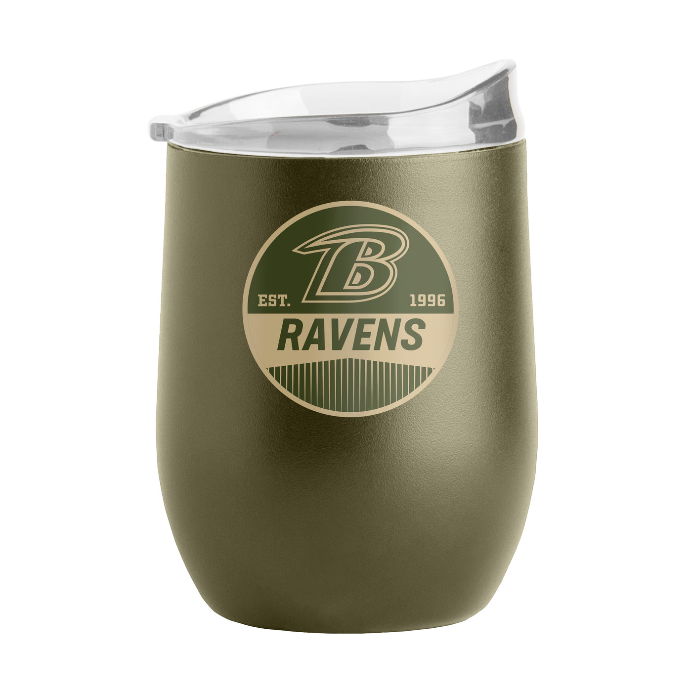 Baltimore Ravens 16oz Badge Powder Coat Curved Beverage - Logo Brands