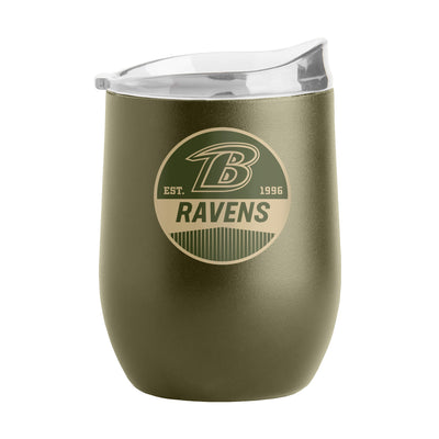 Baltimore Ravens 16oz Badge Powder Coat Curved Beverage - Logo Brands
