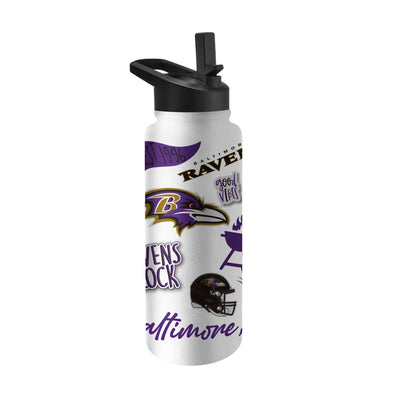 Baltimore Ravens 34oz Native Quencher Bottle