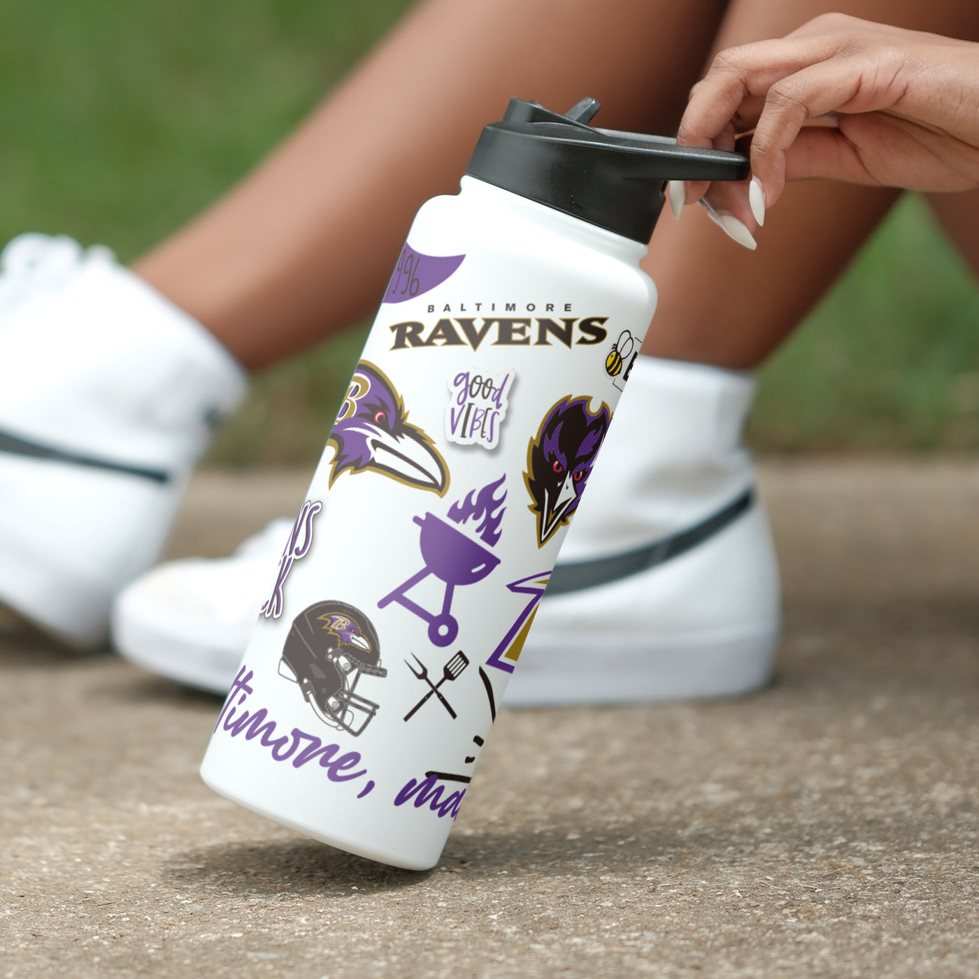 Baltimore Ravens 34oz Native Quencher Bottle