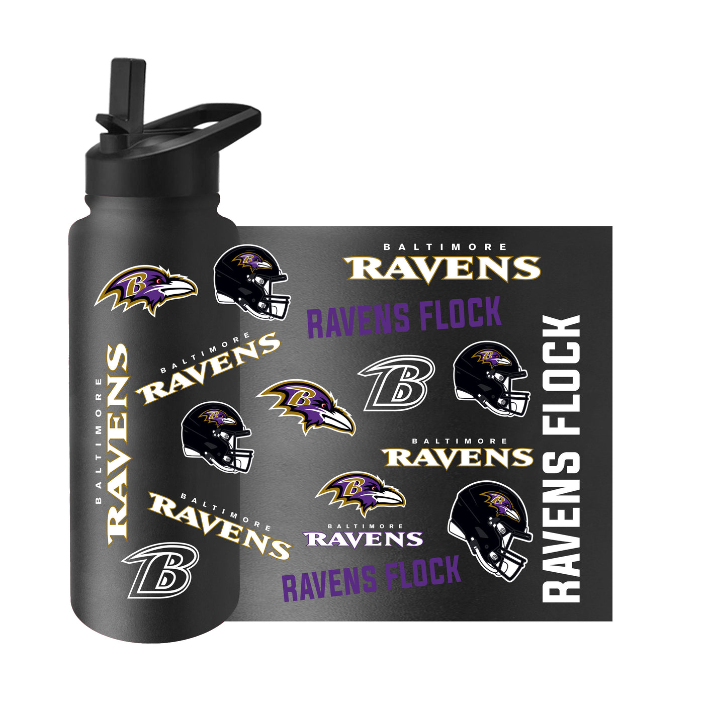 Baltimore Ravens 34oz Native Quencher Bottle