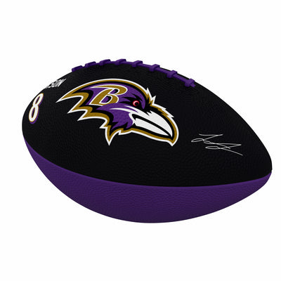 Baltimore Ravens Lamar Jackson Junior Size Rubber Football