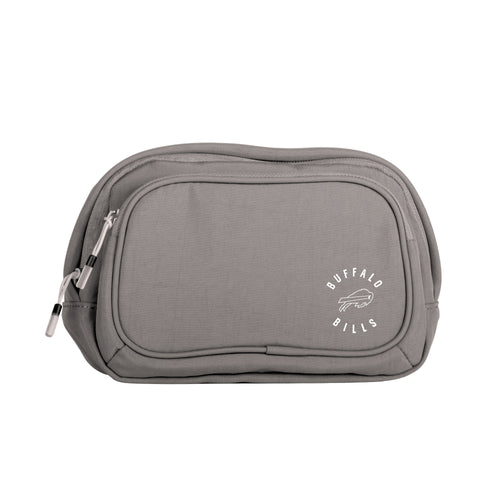 Buffalo Bills ash-colored belt bag by Logo Brands, featuring adjustable strap and logo branding, designed for everyday use.