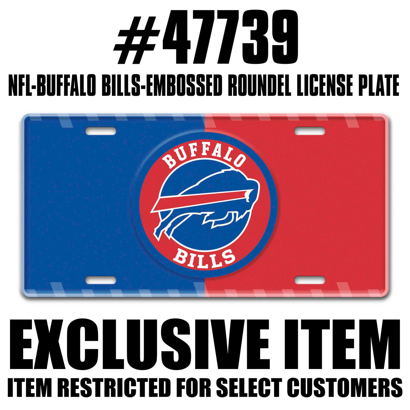 NFL - Buffalo Bills Embossed Roundel License Plate