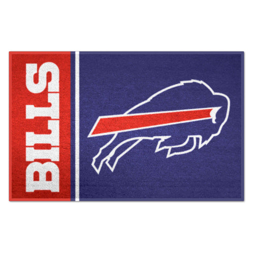 Buffalo Bills NFL starter mat featuring team logo and uniform design, ideal for sports fans' home decor.