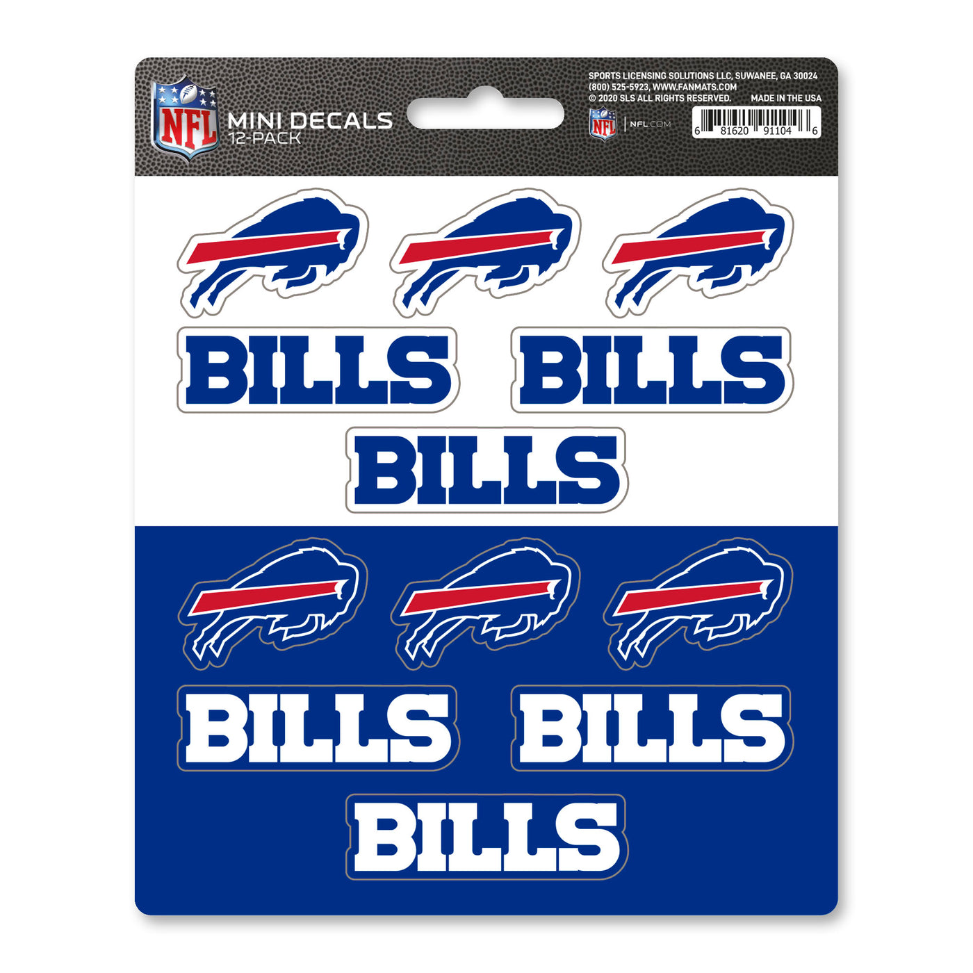 NFL - Buffalo Bills Mini Decal 12-pk