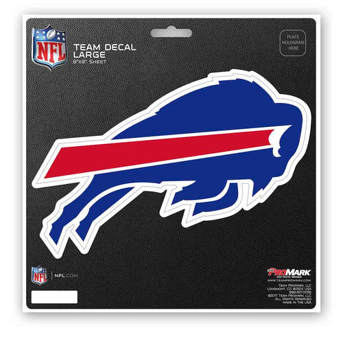 Large Buffalo Bills NFL decal featuring team logo, ideal for decorating cars, laptops, or sports gear.