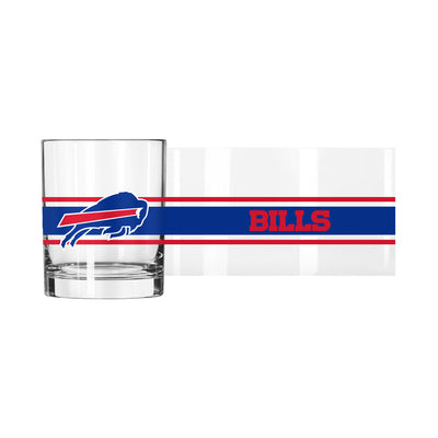 Buffalo Bills 14oz Stripe Rocks Glass