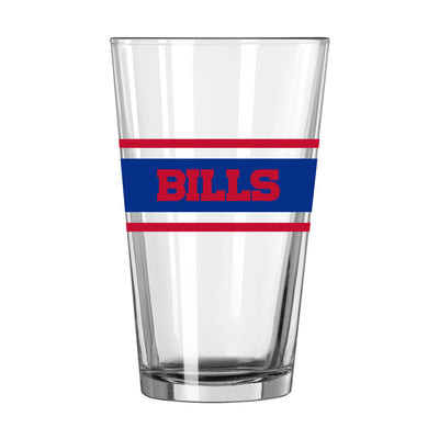 Buffalo Bills 16oz Stripe Pint Glass