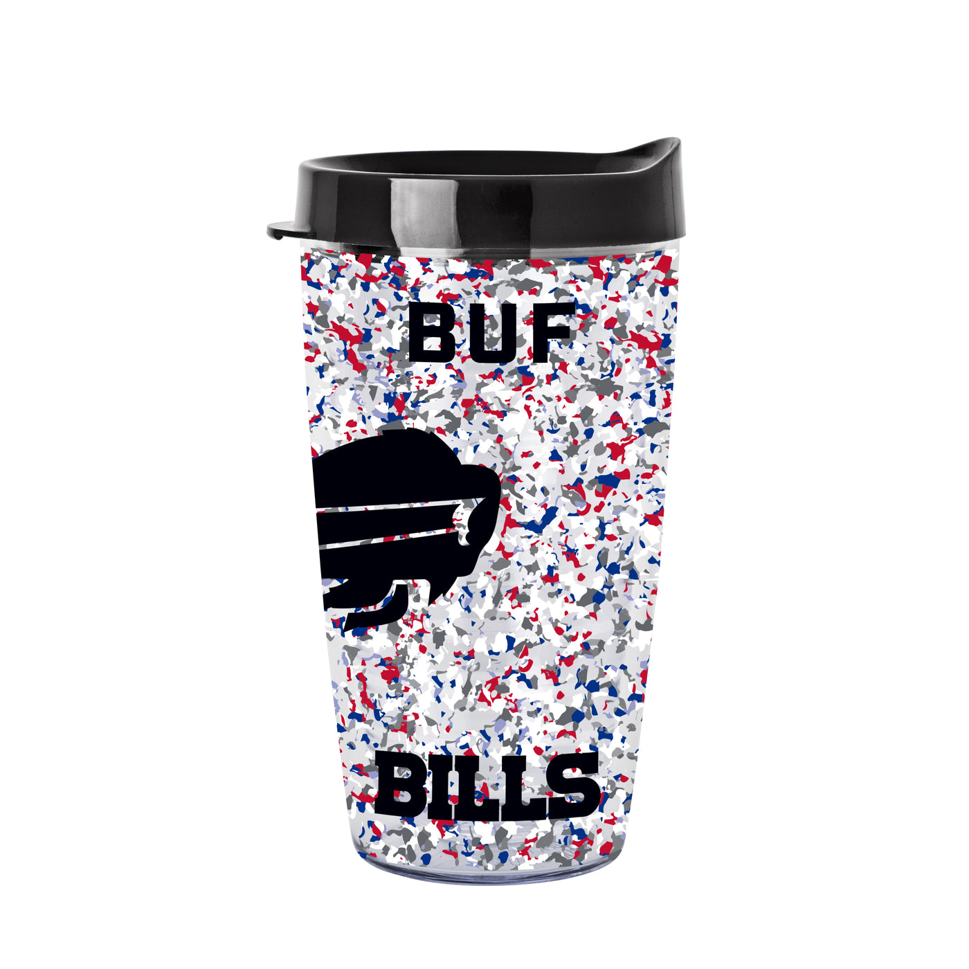 Buffalo Bills 16oz Terrazzo Dbl Wall Clear Tumbler