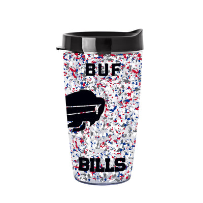 Buffalo Bills 16oz Terrazzo Dbl Wall Clear Tumbler