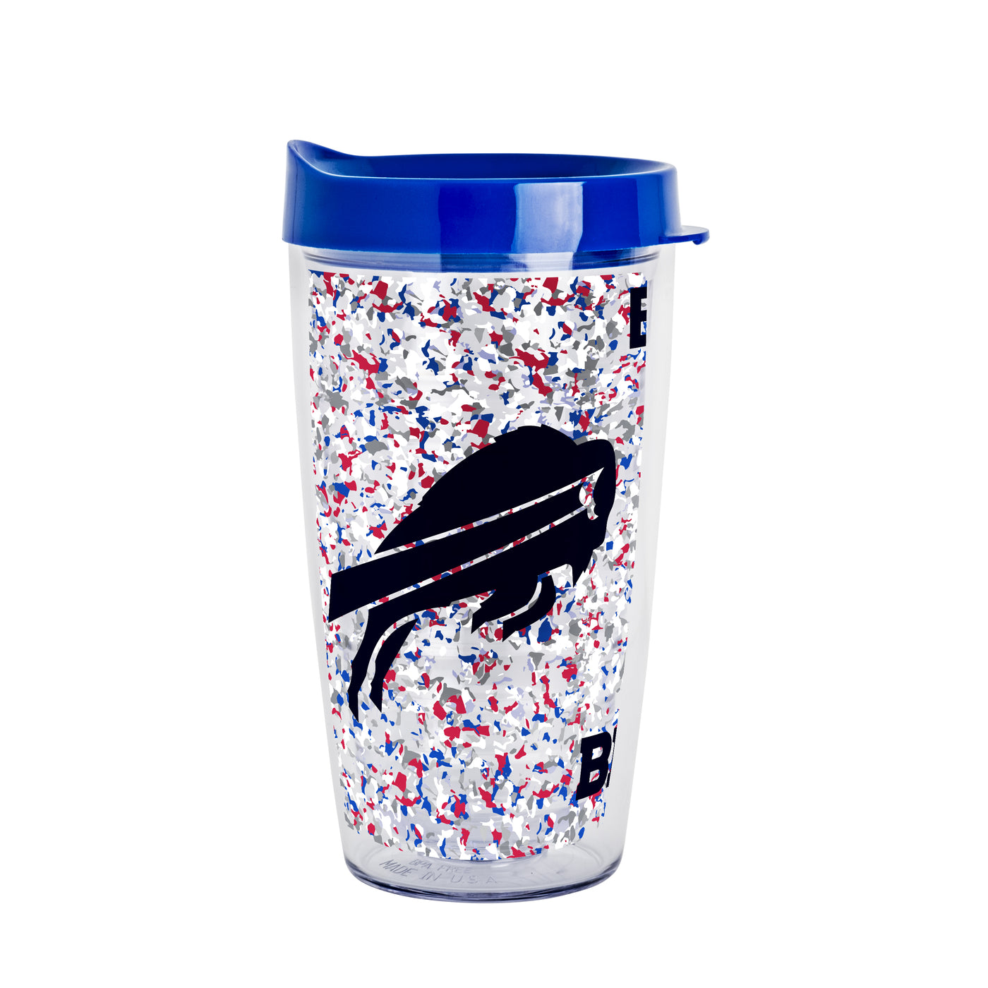 Buffalo Bills 16oz Terrazzo Dbl Wall Clear Tumbler