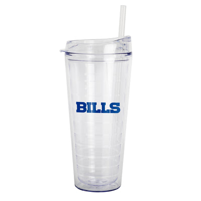 Buffalo Bills 22oz Flipside Dbl Wall Clear Tumbler