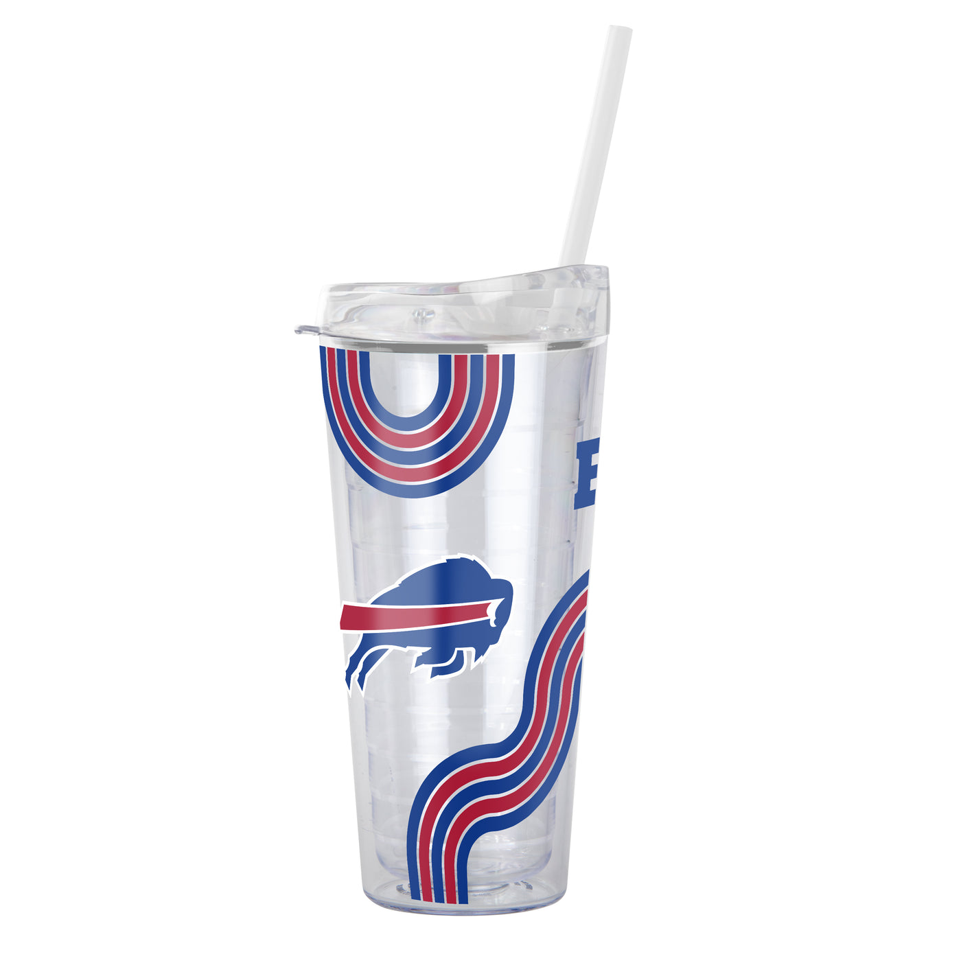 Buffalo Bills 22oz Waves Dbl Wall Clear Tumbler